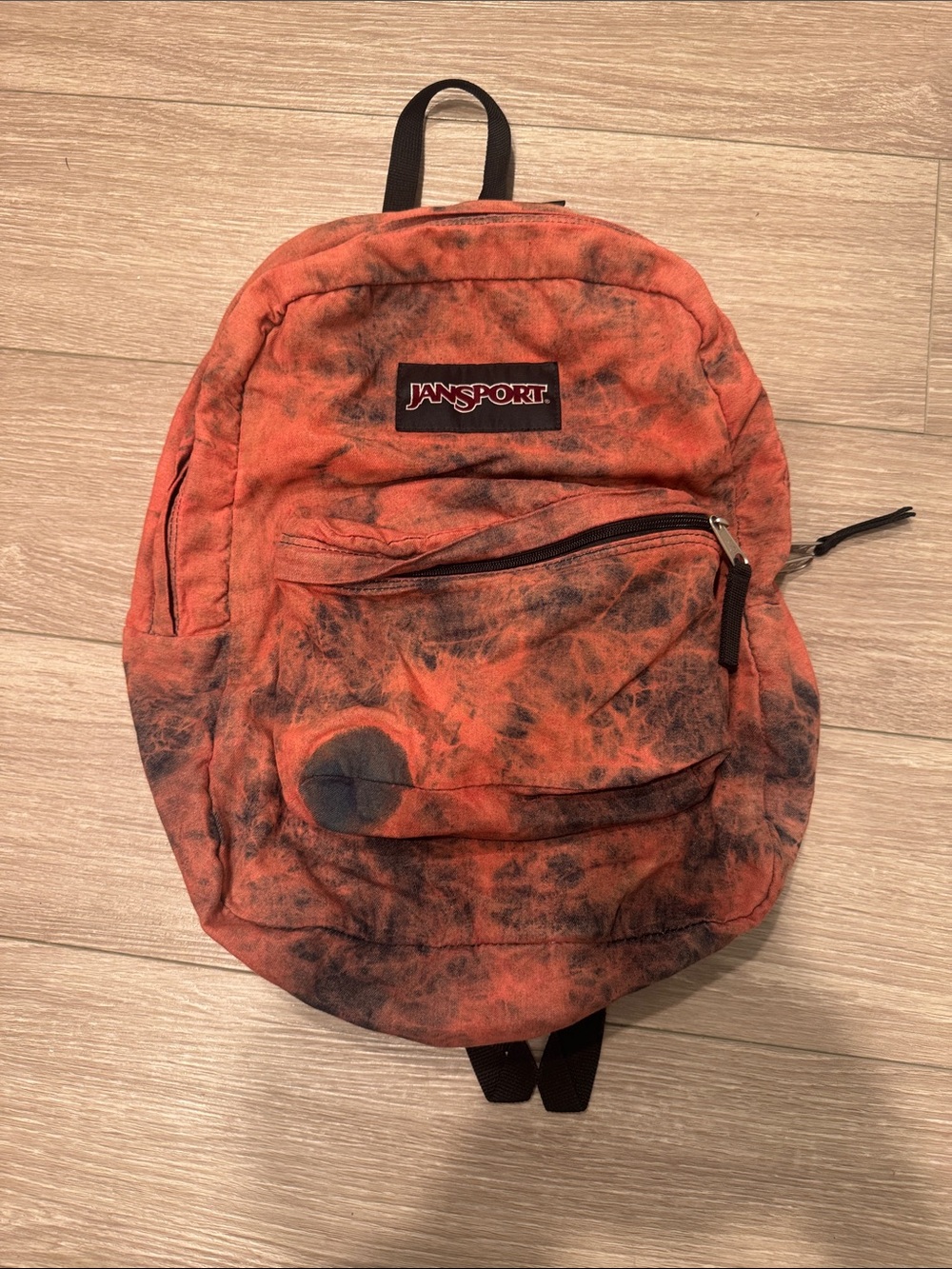 JanSport SuperBreak Backpack Tie Dye Mauveberry Black Navy School Travel Bag